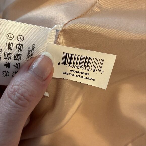 BCBGmaxazria Upas Bare Solid Pink Beige Cape Blazer Jacket Xs Small - Picture 7 of 7